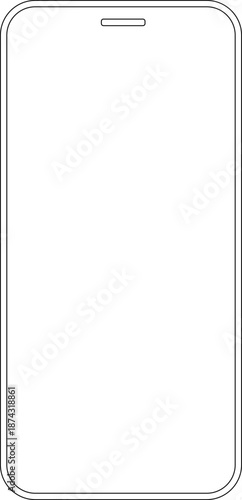 Mockup smart phone new generation Image isolated Transparent screen modern smartphone for Infographic