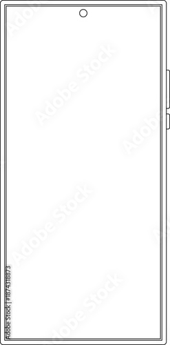 Mockup smart phone new generation Image isolated Transparent screen modern smartphone for Infographic