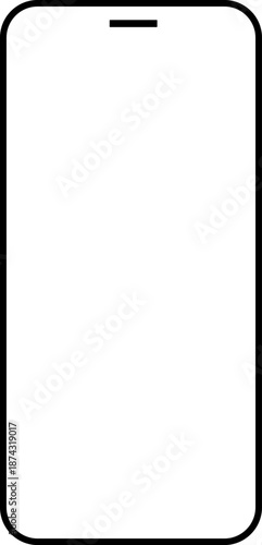 Mockup smart phone new generation Image isolated Transparent screen modern smartphone for Infographic