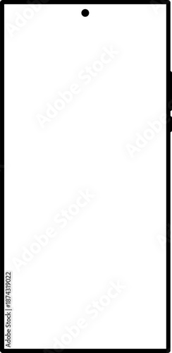 Mockup smart phone new generation Image isolated Transparent screen modern smartphone for Infographic