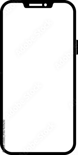 Mockup smart phone new generation Image isolated Transparent screen modern smartphone for Infographic