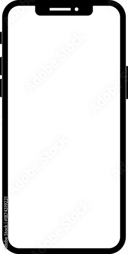 Mockup smart phone new generation Image isolated Transparent screen modern smartphone for Infographic