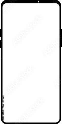 Mockup smart phone new generation Image isolated Transparent screen modern smartphone for Infographic