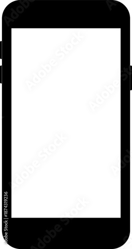 Mockup smart phone new generation Image isolated Transparent screen modern smartphone for Infographic