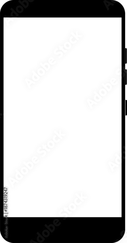 Mockup smart phone new generation Image isolated Transparent screen modern smartphone for Infographic