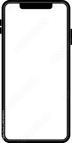 Mockup smart phone new generation Image isolated Transparent screen modern smartphone for Infographic