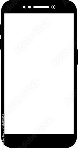 Mockup smart phone new generation Image isolated Transparent screen modern smartphone for Infographic