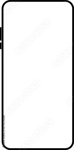 Mockup smart phone new generation Image isolated Transparent screen modern smartphone for Infographic