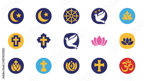 Collection of Religious Symbols and Icons.