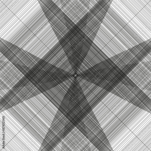 Cross line pattern. Geometric star mesh. Abstract ray Vector. Grid texture art.