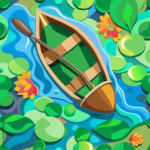 illustration of a boat in the water