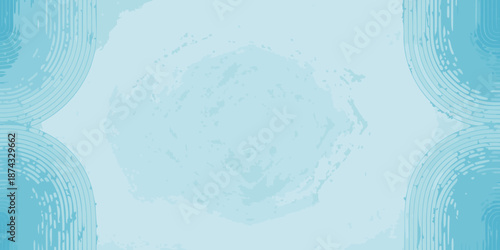 Abstract pastel blue background with circular brushstroke patterns and soft texture