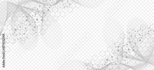 Structure molecule and communication Dna, atom, neurons. Science concept for your design. Connected lines with dots. Medical, technology, chemistry, science background. illustration.