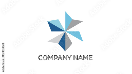 Abstract Corporate Logo Design Element Pinwheel.