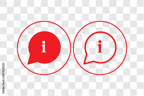 Information. Different styles, color, more information. Vector icons.