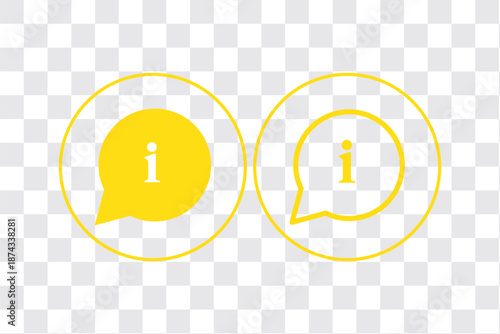 Information. Different styles, color, more information. Vector icons.