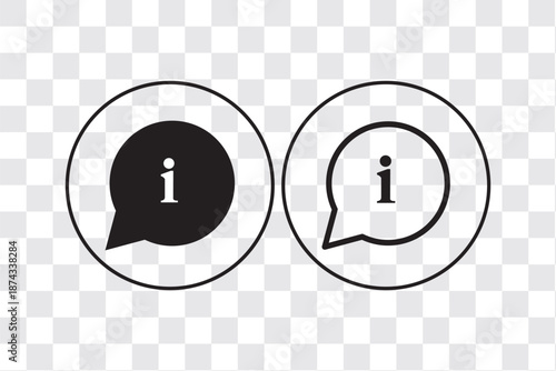 Information. Different styles, color, more information. Vector icons.