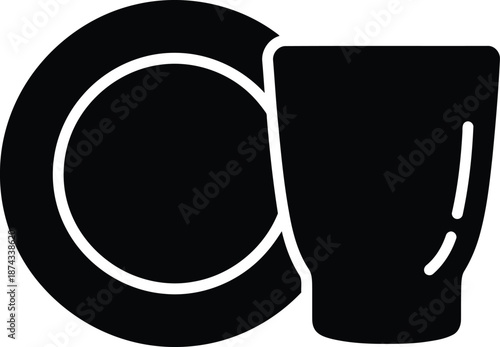 Minimal coffee cup icon Vector