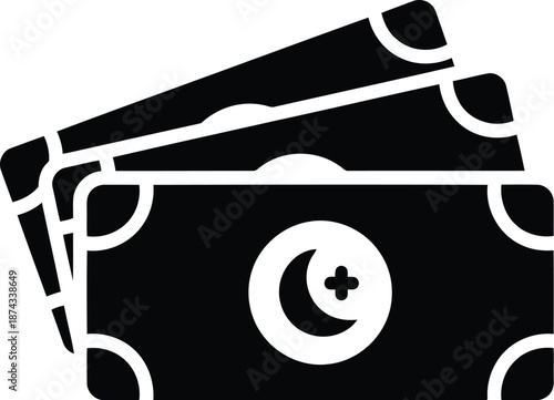 Stack of saudi riyal banknotes Vector