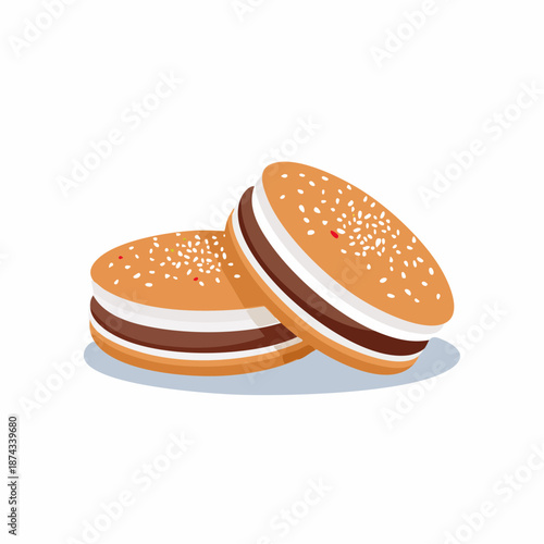 Flat Design Argentine Alfajores