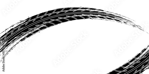 Vector Tire Track Background.Grunge Tire Track.