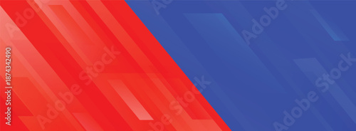 blue and red sport or game footer design abstract diagonal