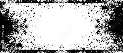 Grunge hand drawn ink frame and border scratch background design. artistic black grunge frame and creative banner poster vector texture.
