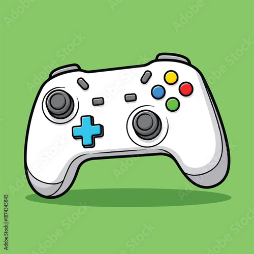 Modern White Video Game Controller for Gaming Enthusiasts.