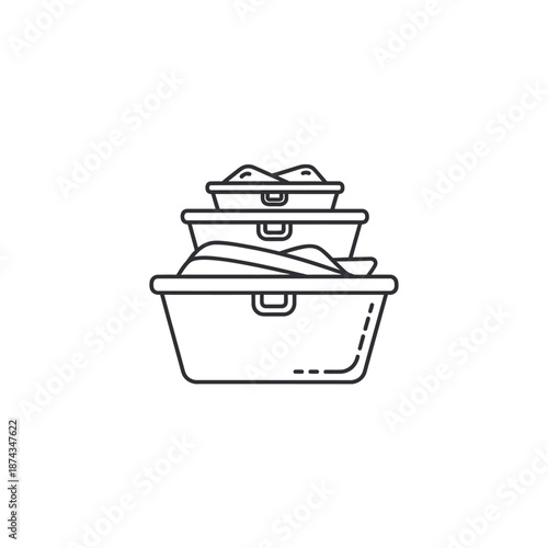 Stack of Laundry Baskets Icon
