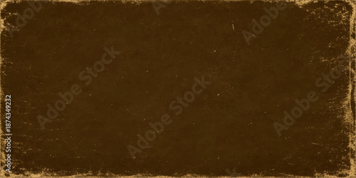 Blank vintage brown parchment with a stained grunge texture and aged antique surface creates an old worn paper background for a retro art design