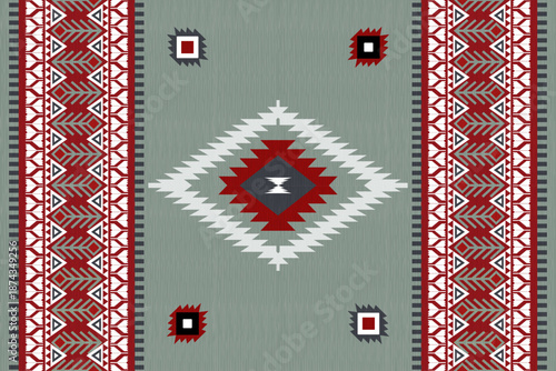 Ikat aztec boho culture fabric textile decoration