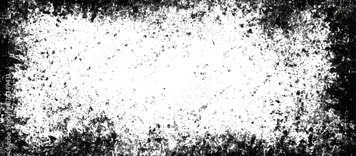Grunge hand drawn ink frame and border scratch background design. artistic black grunge frame and creative banner poster vector texture.
