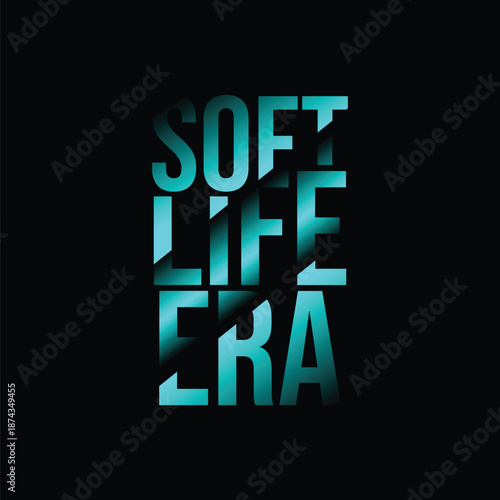 soft life era lettering design 