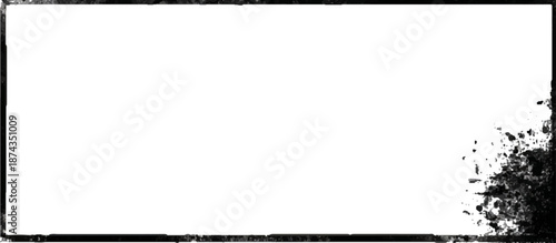 Grunge hand drawn ink frame and border scratch background design. artistic black grunge frame and creative banner poster vector texture.