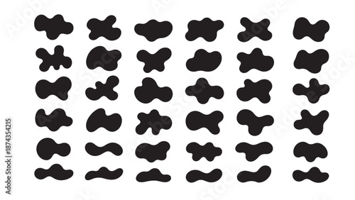 Organic Blob Shape Abstract Vector Illustration