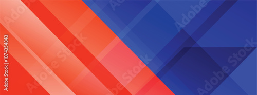 blue and red sport or game footer design abstract diagonal 