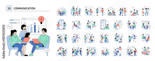 Team Collaboration and Idea Generation Vector Illustration