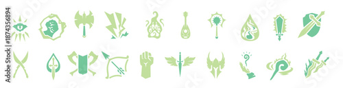 game class logo icon set