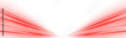 Neon red laser lines curve along a city road. Energy wave trails, glowing motion swirls, and dynamic lines create futuristic traffic and high-speed visuals. Vector illustration PNG.