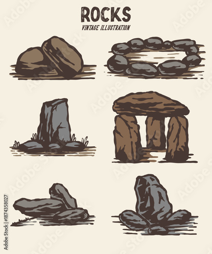 vintage rock illustation