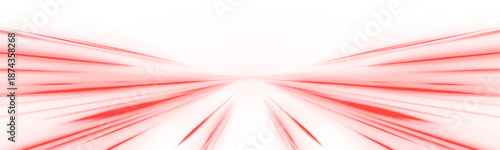 Futuristic red neon laser lines ripple along a city road. Motion lines, glowing wave trails, and energy swirls create dynamic traffic and speed visuals. Vector illustration PNG.