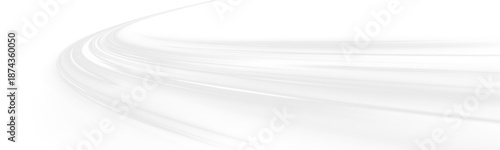 Neon white laser lines flow along a city road. Glowing wave trails, motion swirls, and energy lines create futuristic traffic visuals. Vector illustration PNG.