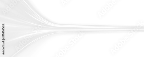 Neon white laser lines flow along a city road. Glowing wave trails, motion swirls, and energy lines create futuristic traffic visuals. Vector illustration PNG.