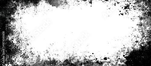 Grunge hand drawn ink frame and border scratch background design. artistic black grunge frame and creative banner poster vector texture.