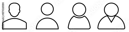 User vector icon set. Avatar Illustration sign collection.  Person symbol. Man logo.