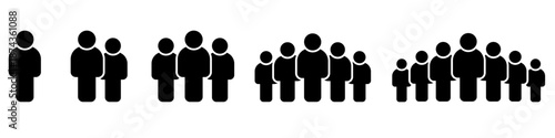 People vector icon set. Team Illustration sign collection.  Person symbol. Group logo.