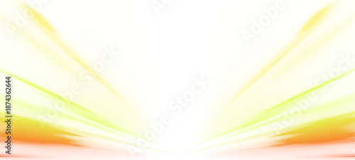 Futuristic yellow, green neon laser streaks ripple along a city road. Motion lines, glowing energy orange waves, red trail swirls illustrate traffic speed and flow. Vector illustration PNG.