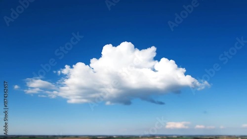 Clouds in Blue Sky Landscape Scene.