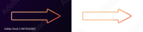 Gradient arrow frame with electric LED illumination and futuristic borders. Box line form creates sharp edges with smooth light in PNG. Neon is used once as subtle highlight vector.
