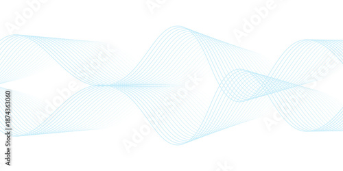 Vector abstract background with dynamic blue waves.